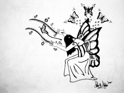 Fairy Releasing Butterfly